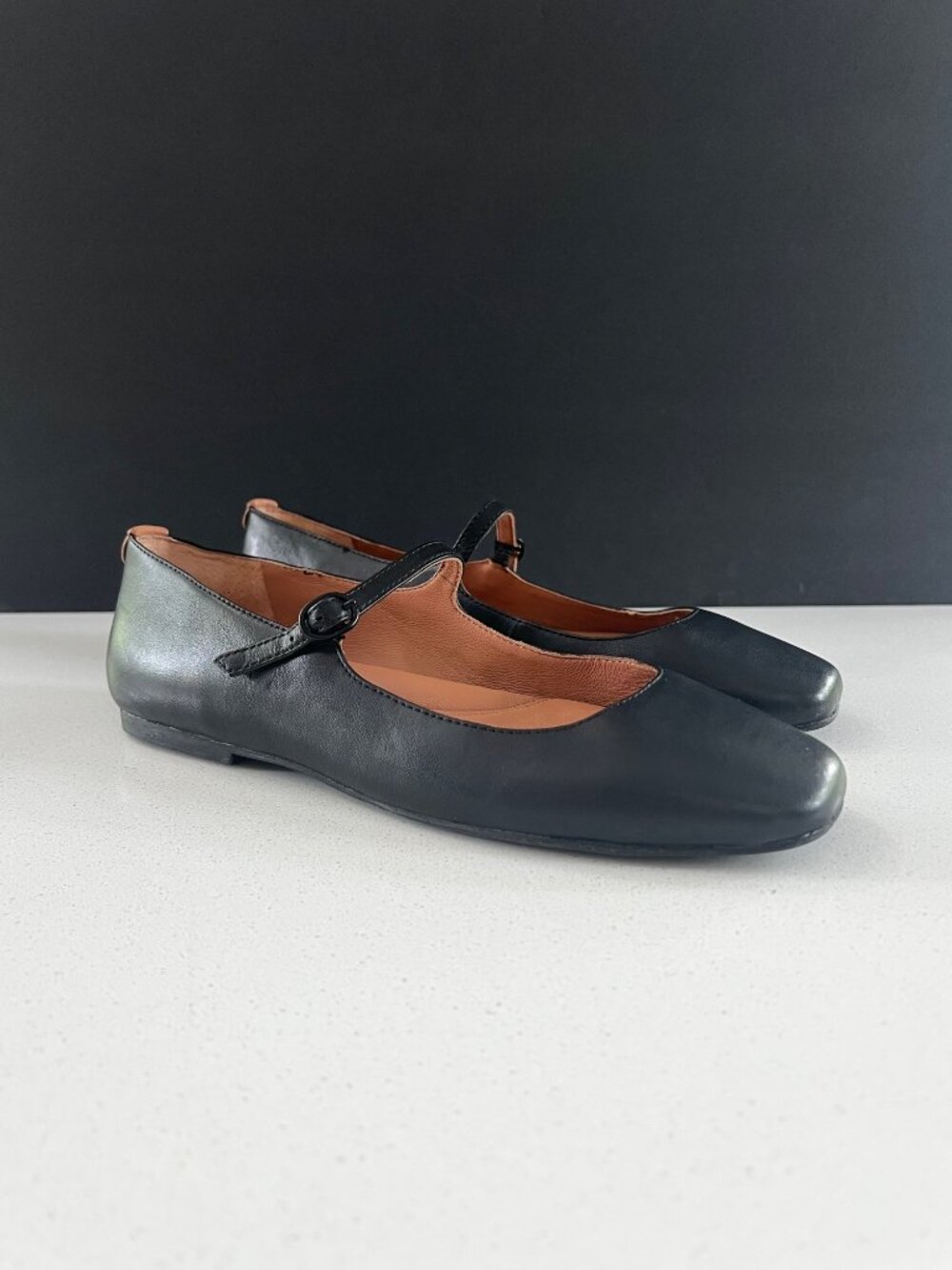 GENTLE SOULE Wynona black leather Mary Jane Flats size 7.5 M - Picture 2 of 9